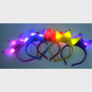 ที่คาดผมพลาสติกมีไฟ <span class=keywords><strong>LED</strong></span> กระพริบรูปทรงมงกุฎสีราคาถูก - Product Image 5