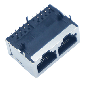 พอร์ตคู่1*2 8P8C เครือข่ายอินเตอร์เฟซด้านข้างเข้า RJ45แจ็คเชื่อมต่ออีเธอร์เน็ต - Product Image 3