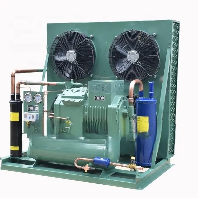 Bitzer industrial comercial congelador monobloque refrigeración evaporador compresor unidad de condensación para almacenamiento en cámara frigorífica