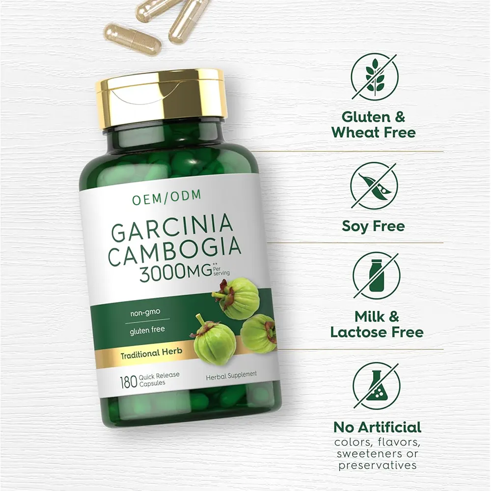 OEM/ODM Wholesaler Garcinia Cambogia Capsule For Lose Weight 100% Natural Herbal Fat Burning Fast New Slimming Caspules Pills