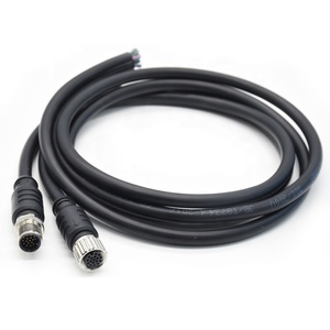 M12 3 5 6 8 12 17พิน A B D Code ตัวผู้สายกันน้ำการปั้น IP67ตรงสัญญาณแผงติด M8 M5 4Pin ขั้วต่อ M12 - Product Image 6