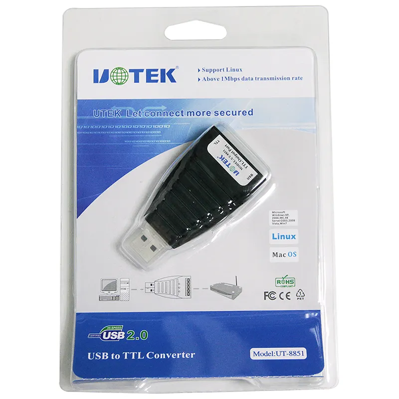 Bán buôn USB để TTL chuyển đổi USB2.0 chuyển đổi Adapter phổ cấp 5V kết nối 5 Pin Khối thiết bị đầu cuối UT-8851