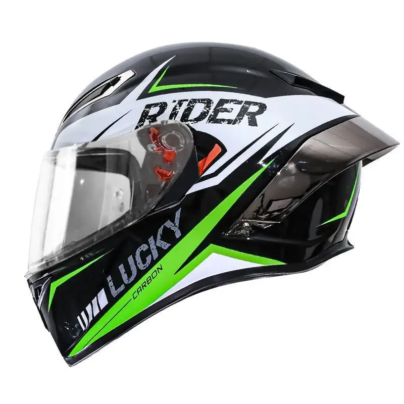 Прямая доставка от производителя, Универсальный мотоциклетный шлем из углеродного волокна с двойным козырьком