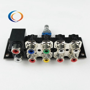 Interruptor de señal de Audio, placa de selección de entrada RCA, fuente de Audio de 4 vías, Selector de relé de señal, placa de conmutación para cine en casa