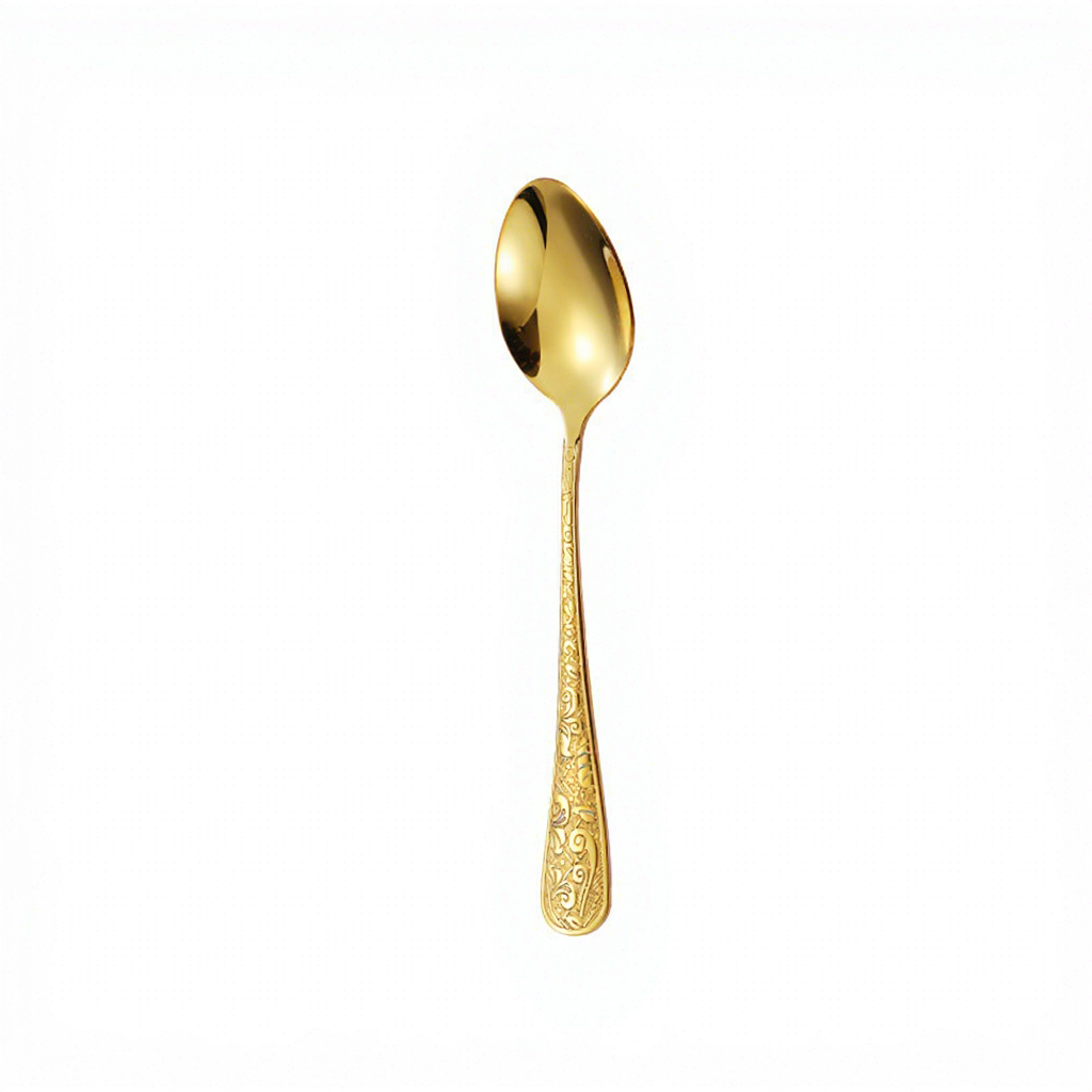 Golden small spoon