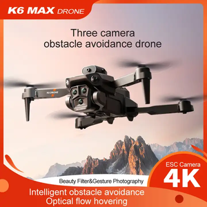 K6 Max turuncu siyah 4K FPV RC Drones 3 kamera ile profesyonel Drones Mini Drone kamera ile - Product Image 2