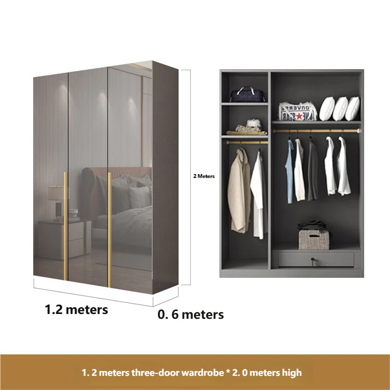 1.2-meter three door wardrobe