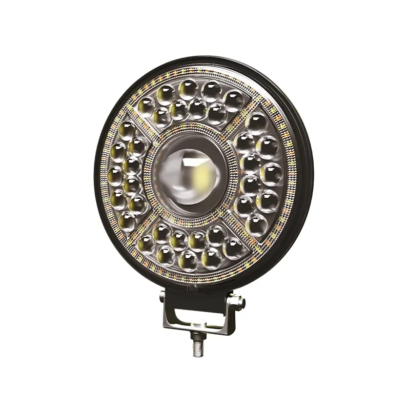 Araba 7 inç Led far Amber dönüş sinyali yardımcı ışık sürüş lambaları ile Off-road için