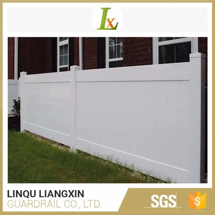 white 100% Virgin Material PVC privacy Fence panels for house