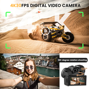 En iyi 48MP 4K dijital kamera 1/2.3 "sensör 16x dijital Zoom görüntü sabitleme WiFi seyahat Vlogging - Product Image 3