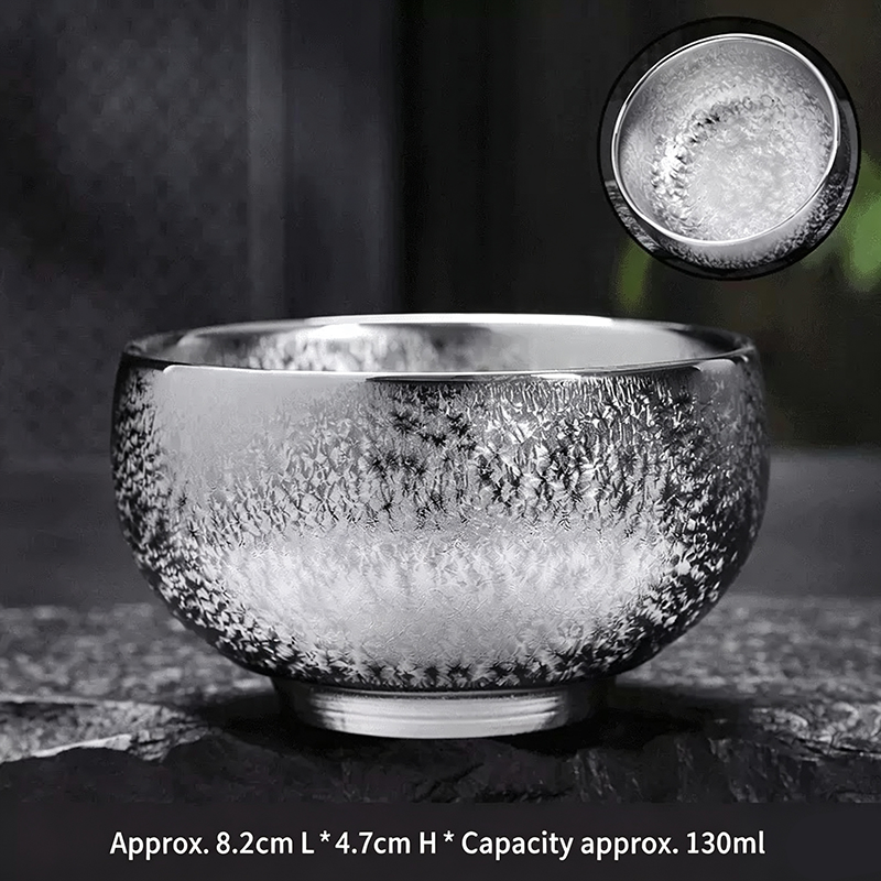 Tazza da tè in argento dorato, tazza singola