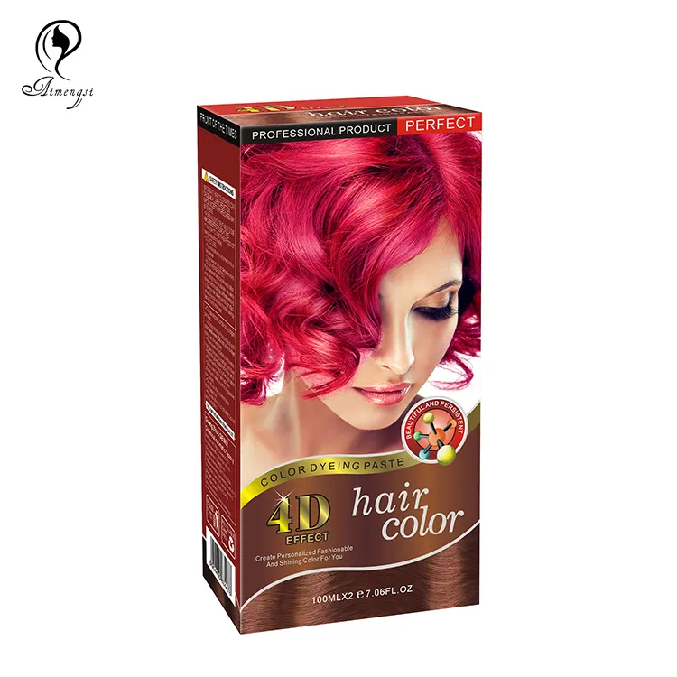 Profesyonel salon kırmızı renk menekşe saç yarı kalıcı kadınlar için krem saç boyası renk krem saç rengi