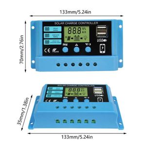 PWM Solarladeregler12V 14V 10A/20A/30A Solar regler Solar panel Batterie regler LCD-Anzeige Dual USB 5V Ausgang