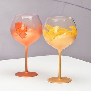 よく売る新しいタイプ広く使用されている高品質のプリントワイングラス高級透明昇華カスタムガラスカッピングセット