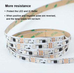 No Voltage Drop <strong>12V</strong> RGBIC Double Pads <strong>LED</strong> Pixel Tape Addressable RGB <strong>LED</strong> <strong>Strip</strong> <strong>12V</strong> for Project - Product Image 5