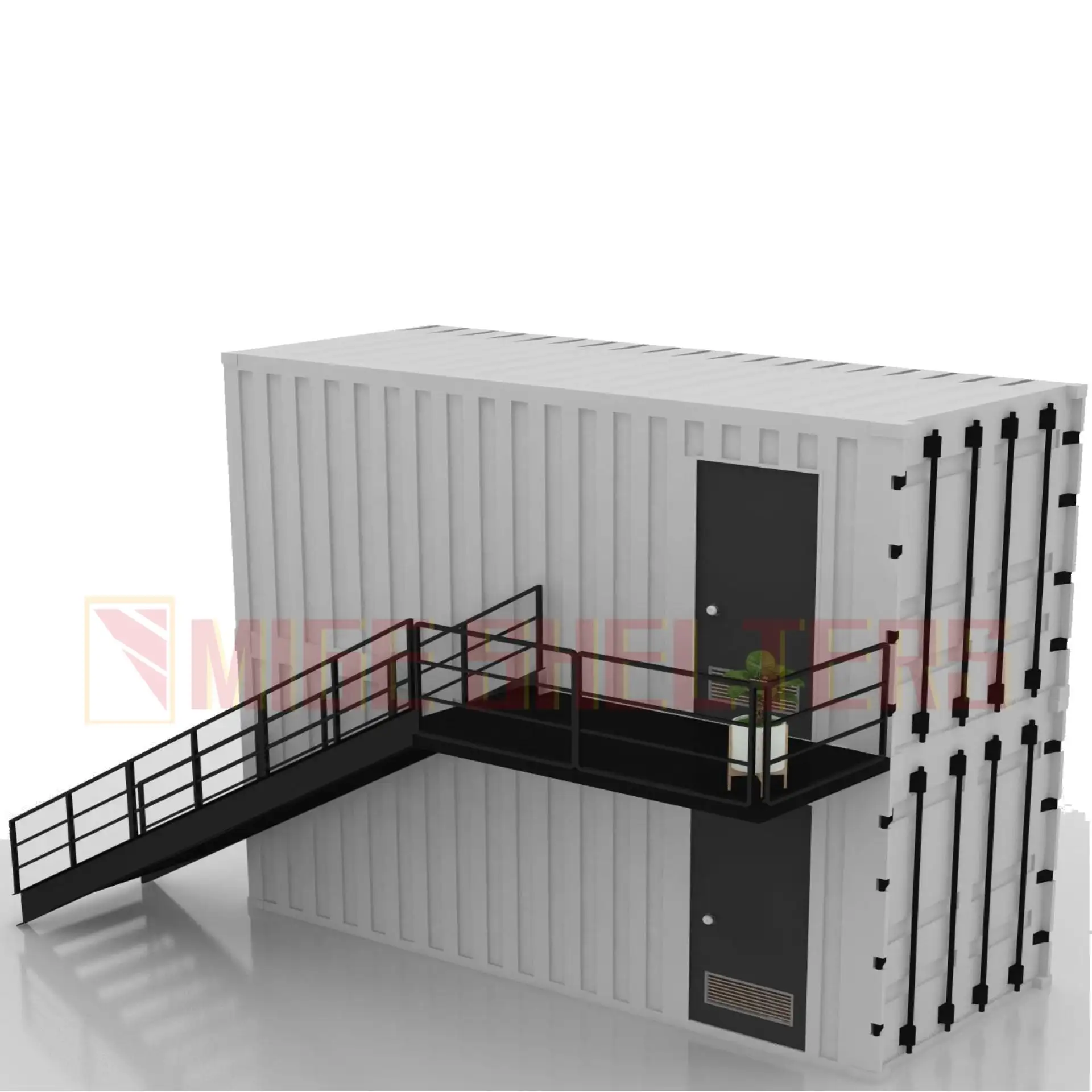 MEGE HOUSE Modular Ready Made Hotel Home Apartments Building Living Expandable Extendable House 20Ft Prefab Container OFFICE POD