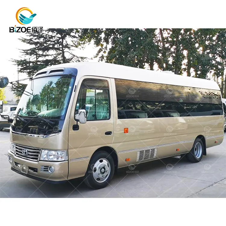 Second hand bus passenger coach China famous brand Coaster bus at low price for hot sale