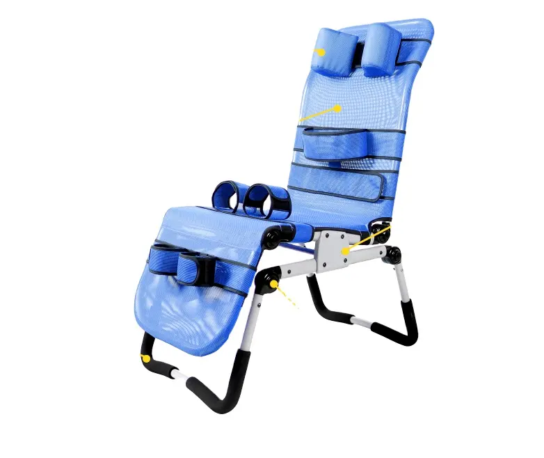 HEDYBC01障害のある脳性麻痺の子供の子供のための最高の調整可能な背もたれレグレストイージーキャリー小児用バスシャワーチェア