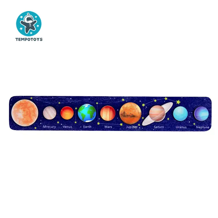 Tempo Neuankömmlinge Montessori Acht Planeten im Sonnensystem Kognition Stem Toy Kinder Lernspiel zeug