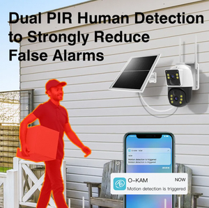 O-Kam 4G PTZ Camera Night Vision PIR Human Detection Solar Battery Powered Dual Lens 360&deg; Panoramic <strong>View</strong> Network Remote Monitor - Product Image 5