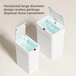 Nhựa Mỏng Thông Minh Touchless Thùng Rác Có Thể Waterpoof Thùng Rác Cho Phòng Tắm Phòng Khách Văn Phòng - Product Image 4