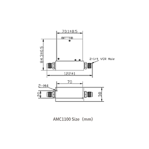 High Accuracy Mass <strong>Flow</strong> Controller <strong>Flow</strong> <strong>Meters</strong> Mass <strong>Flow</strong> Control With <strong>RS485</strong>/Voltage <strong>Output</strong> AMC1100 - Product Image 2