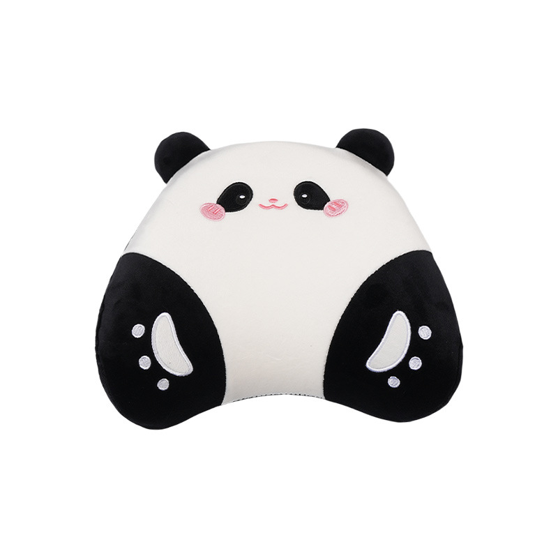 Oreiller en forme de tête de panda en peluche à mémoire de forme