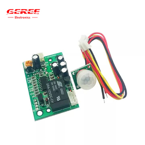 Módulo de interruptor de inducción de cuerpo humano de 12V CC, salida de relé de Control automático, convertidor infrarrojo piroeléctrico PIR IR para Arduino