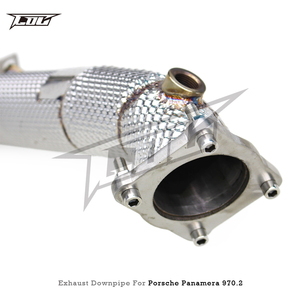 Porsche Panamera 970.2 3.0T/4.8L/4.8T 2014-2016 için özel Turbo iniş borusu isı kalkanı ile borular spor başlık düz - Product Image 5