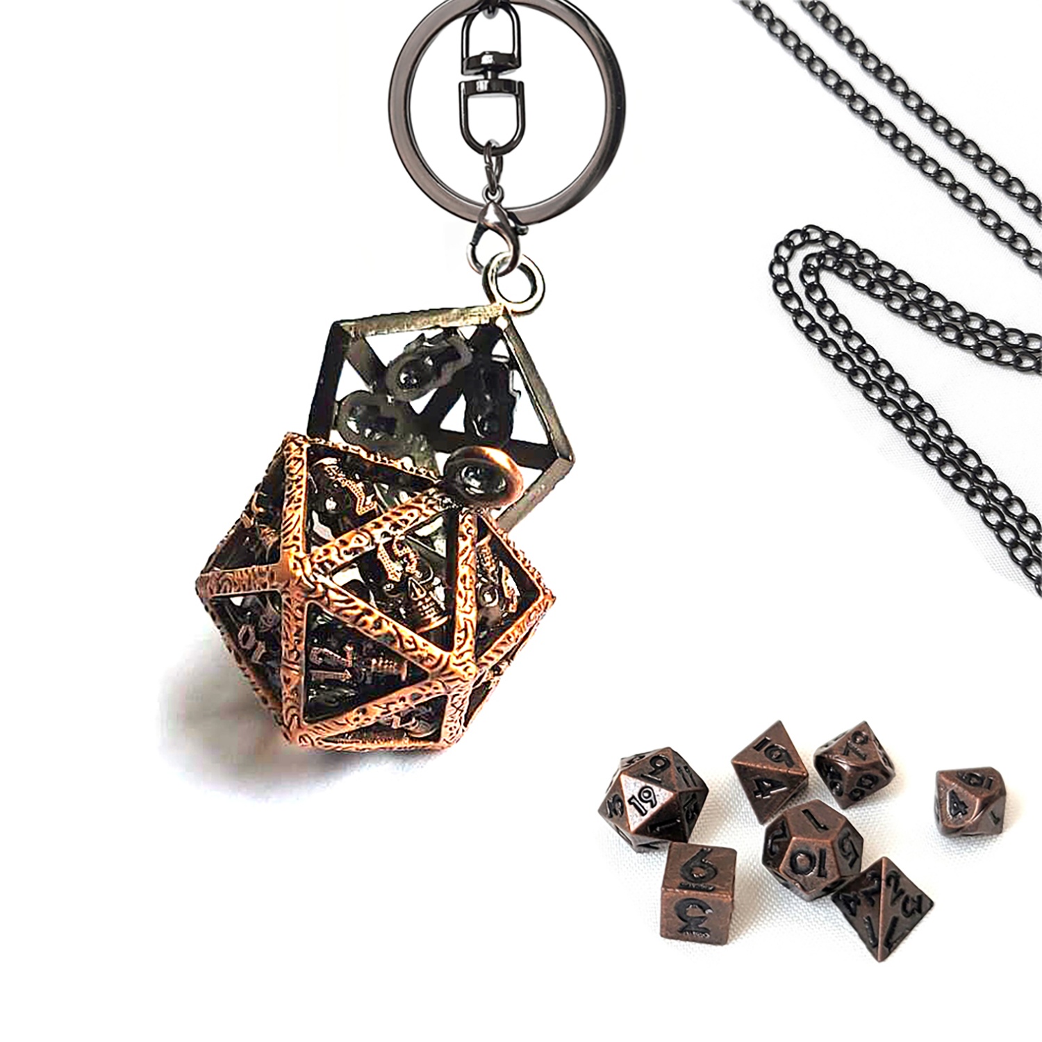 Red copper spherical skeleton