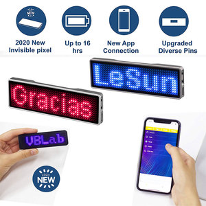 Insignia de nombre LED BT completamente nueva, tablero de mensajes de desplazamiento programable DIY, pantalla LED Mini, pantalla de patrón de dígitos de texto HD - Product Image 2
