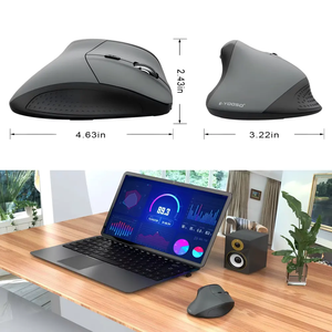 OEM ODM E-YOOSO basso prezzo MOQ DPI 4800 USB Mouse Wireless ricaricabile Tri-modalità ergonomico senza fili per ufficio - Product Image 6