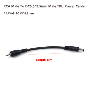 Cable de alimentación RCA hembra a DC 5,5x2,5mm macho transmisión de señal de alta calidad para amplificadores de sistemas de Audio de coche - Product Image 6
