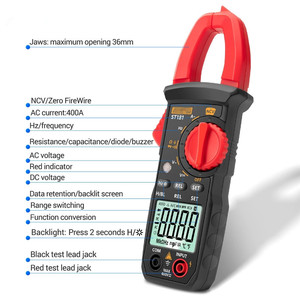 ST181 dijital kelepçe metre DC/AC akım 4000 sayım multimetre ampermetre voltmetre araba Amp Hz kapasite NCV Ohm testi - Product Image 5