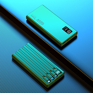 LED Display 10000mAh Power Bank With Built in Cables,USB <strong>C</strong> Battery Pack Portable Charger with 6 <strong>Outputs</strong> 2 <strong>Inputs</strong> Power Bank - Product Image 2