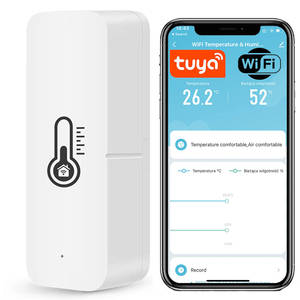 Controlador inalámbrico de humedad, Sensor de temperatura y humedad, Tuya, Wifi - Product Image 1
