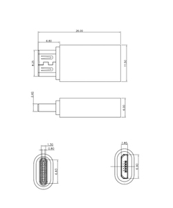 USB3.1タイプCメス-マイクロUSBタイプBオスOTG充電アダプター - Product Image 5