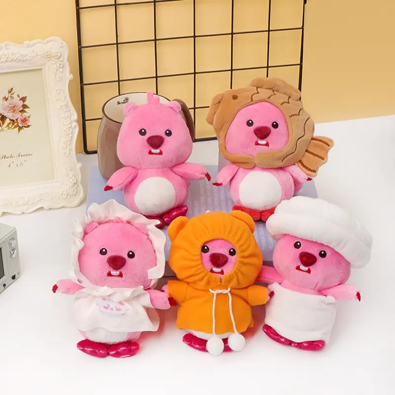 5 estilos Pororo Loopy felpa Corea Loopy muñeco de peluche de juguete ropa extraíble Loopy Plushie para niños cumpleaños regalos de navidad