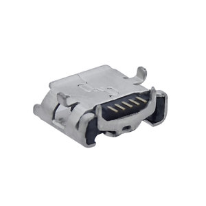 微型USB 2.0 b型母插座5针直卷曲边缘SMT SMD 90度迷你USB连接器直角微型插座 - Product Image 2