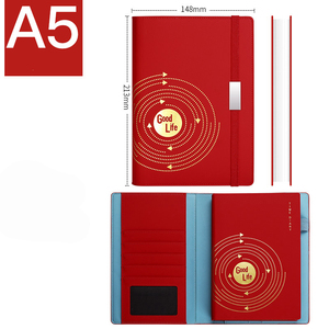 Venta al por mayor, cuaderno de costura con sillín, cuaderno de bloques de silicona con logotipo personalizado, cubierta de encuadernación de hojas sueltas azul marino, cuaderno diario - Product Image 3