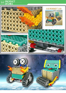 2 in1 RCロボットキット教育用子供用おもちゃビルディングブロックレンガ - Product Image 3
