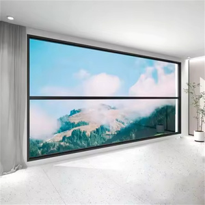 Custom Design Villa Residential Aluminum Sunny Sky Painted <strong>Window</strong> Triple Tempered Glass Soundproof Fixed Picture <strong>Windows</strong> - Product Image 1