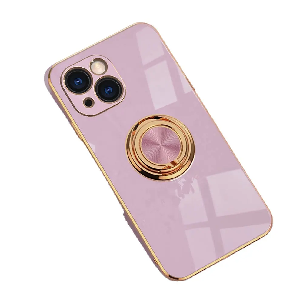 Funda de teléfono móvil con anillo de succión magnético, accesorio para iphone 12, 13, 14 pro max plus, diseño de lujo, funda suave
