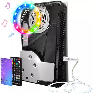 PS5 oyun konsolu için RGB pikap fonksiyonu lamba birden etkileri PS5 5 5 disk dijital baskı için LED ışık şerit oyun aksesuarları - Product Image 1