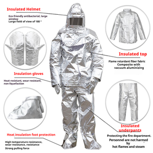 Cao cấp 1000 ° C chống cháy phù hợp với-Tùy chỉnh Nhôm Cách Nhiệt Quần áo bảo hộ công nghiệp & chữa cháy sử dụng - Product Image 3
