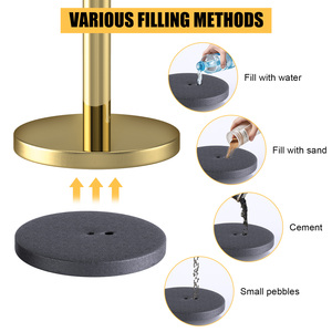 Tùy Chỉnh Sang Trọng Dòng Hàng Xếp Hàng Kiểm Soát Đám Đông <span class=keywords><strong>Stanchion</strong></span> Vàng Đứng Dây Hàng Rào Dòng Dây Hàng Rào Lan can Đứng An Toàn Hàng Rào - Product Image 3
