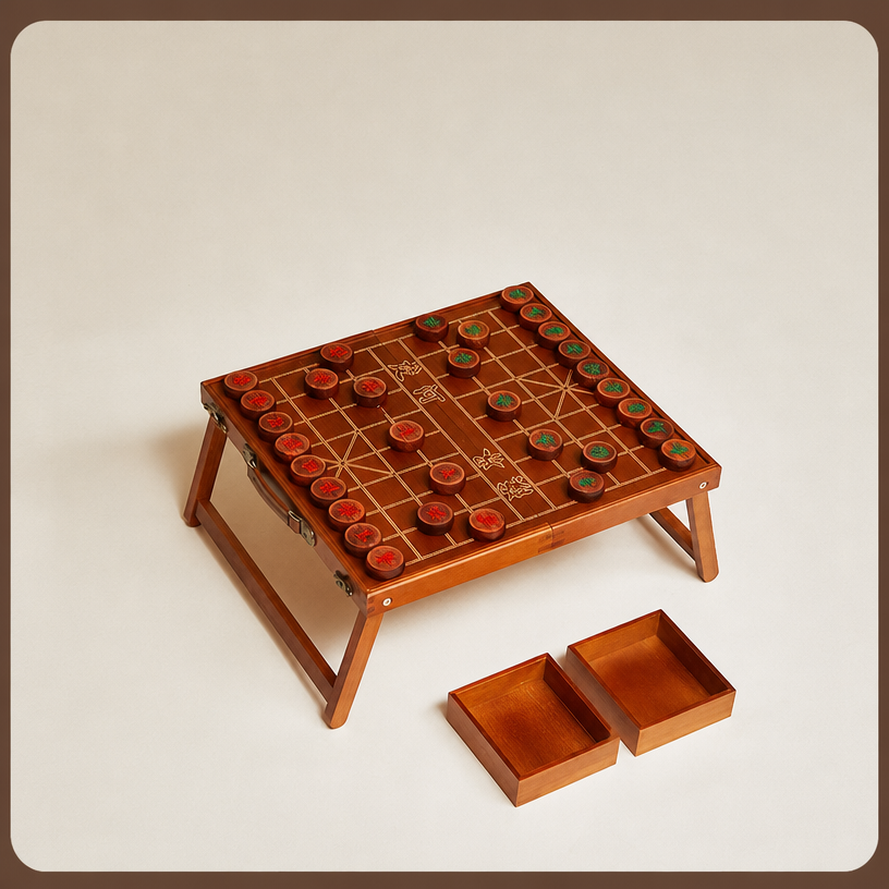 Échecs en bois de santal brun - Sang de bœuf