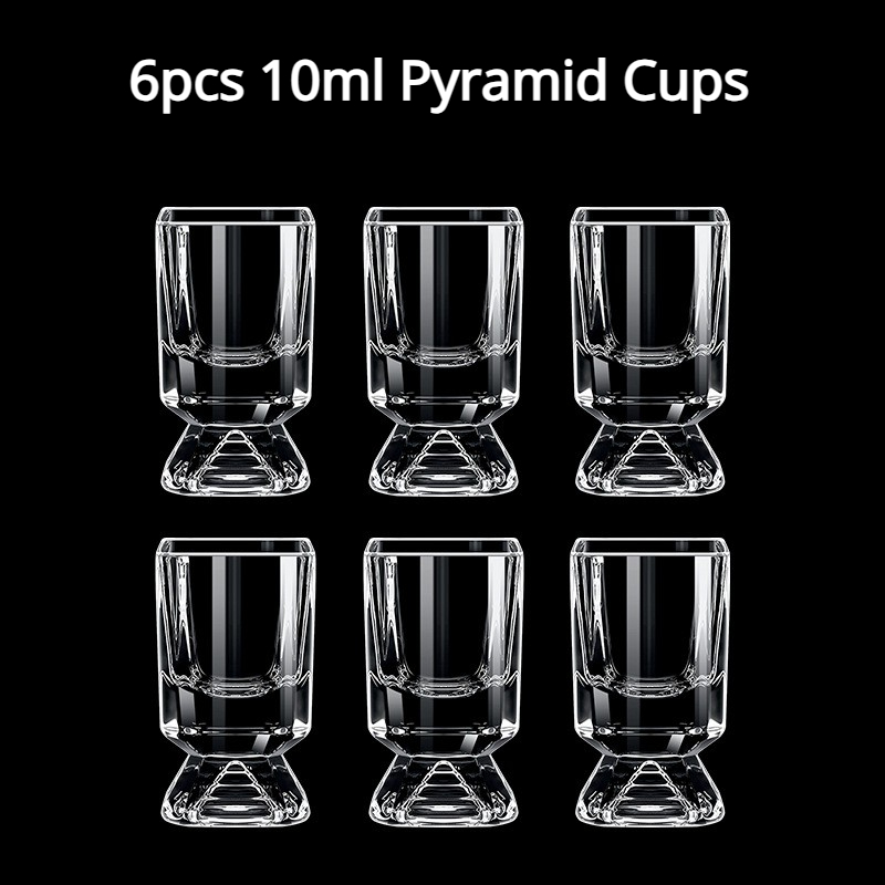 Gobelets pyramidaux de couleur transparente, 6 pièces, 10ml