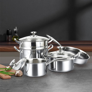 ชุดหม้อทำอาหารและกระทะชุดเครื่องครัวอลูมิเนียมชุดหม้อซอสพร้อมที่จับ - Product Image 2
