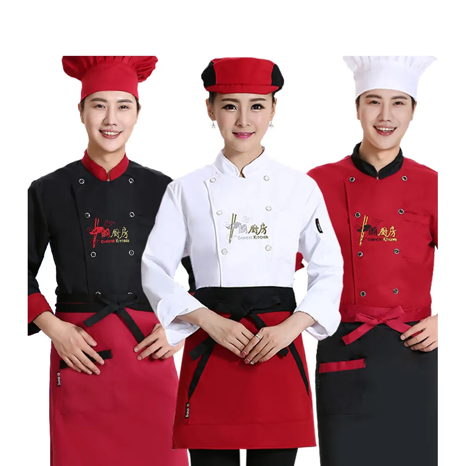 Китайский кухонный комбинезон с длинными рукавами